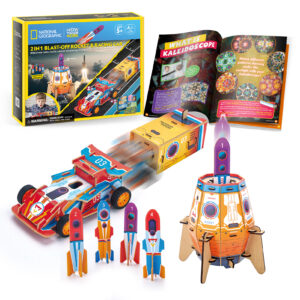 National Geography 2 in 1 BLAST-OFF Rocket & Racing Car